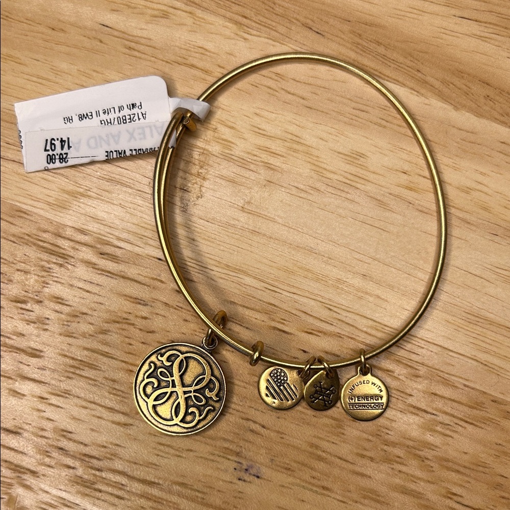 Alex and Ani Gold Charm Bracelet